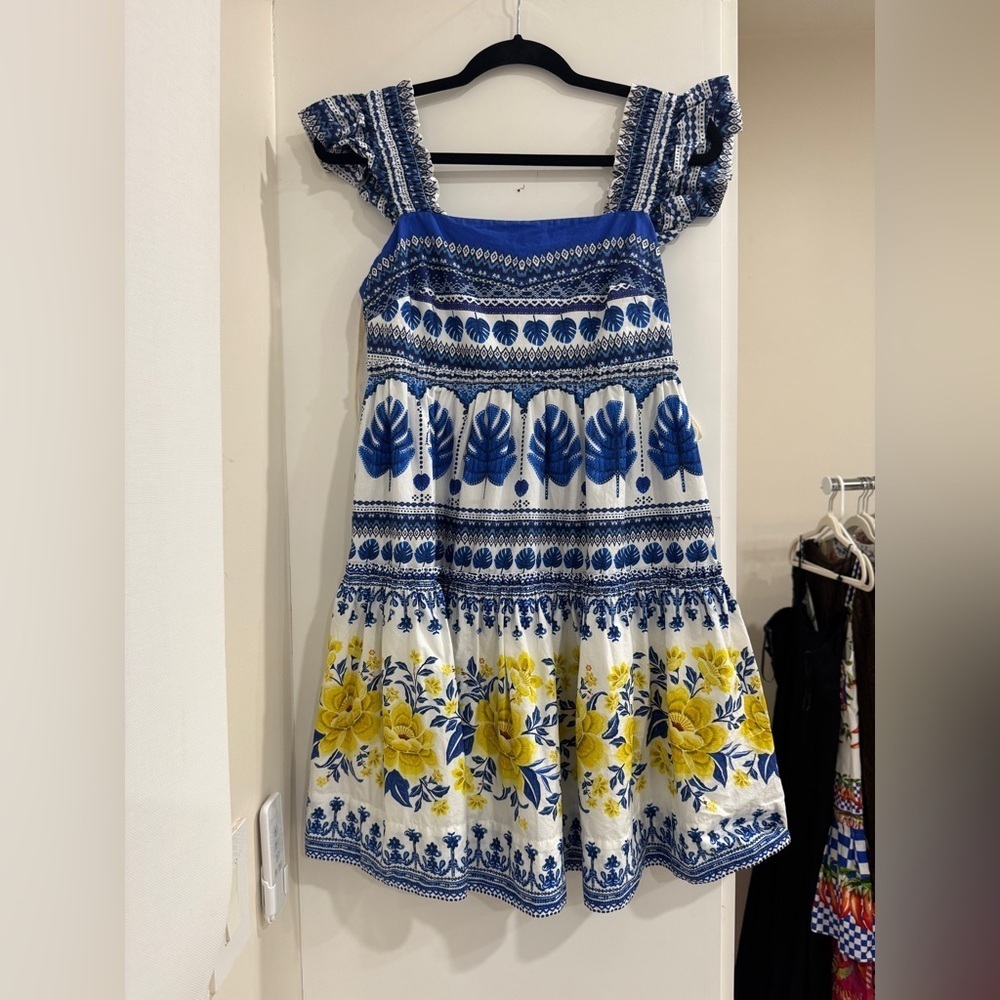 Farm Rio: Off-White Zuli Organic Cotton Mini Dress - Picture 9 of 9